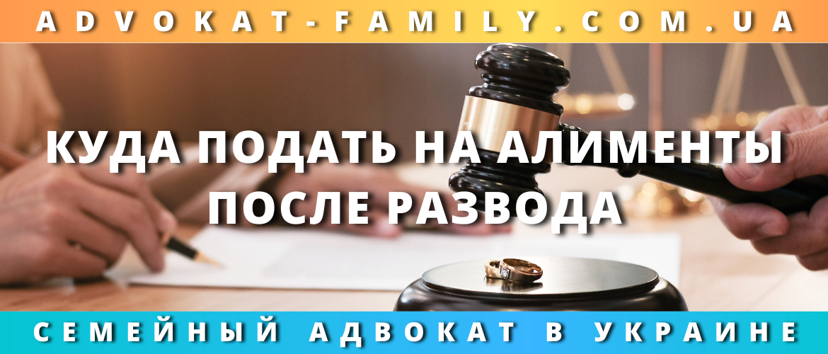 Куда подать на алименты после развода
