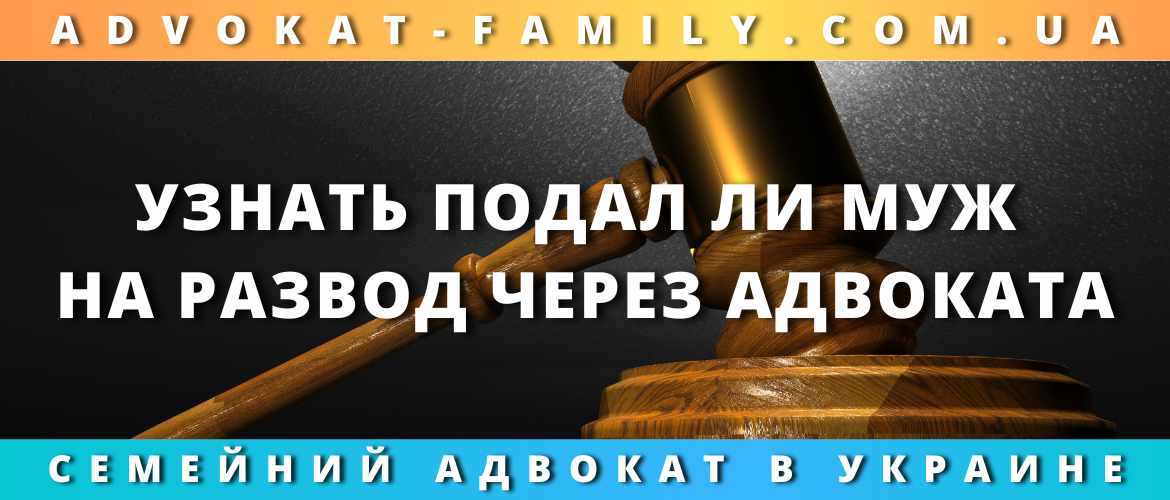 Узнать подал ли муж на развод через адвоката