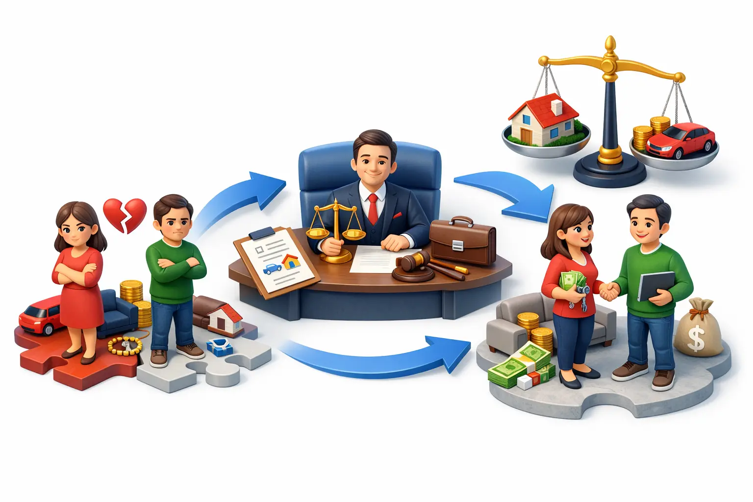Адвокат з поділу майна подружжя допомагає справедливо розподілити майно після розлучення через суд