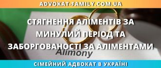 Стягнення аліментів за минулий період та заборгованості за аліментами