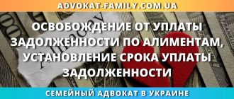 Освобождение от уплаты задолженности по алиментам, установление срока уплаты задолженности