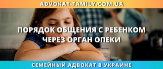 Порядок общения с ребенком через орган опеки