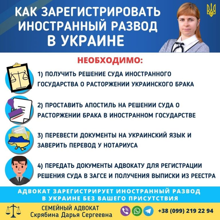 как зарегистрировать иностранный развод в Украине порядок признания и помощь адвоката