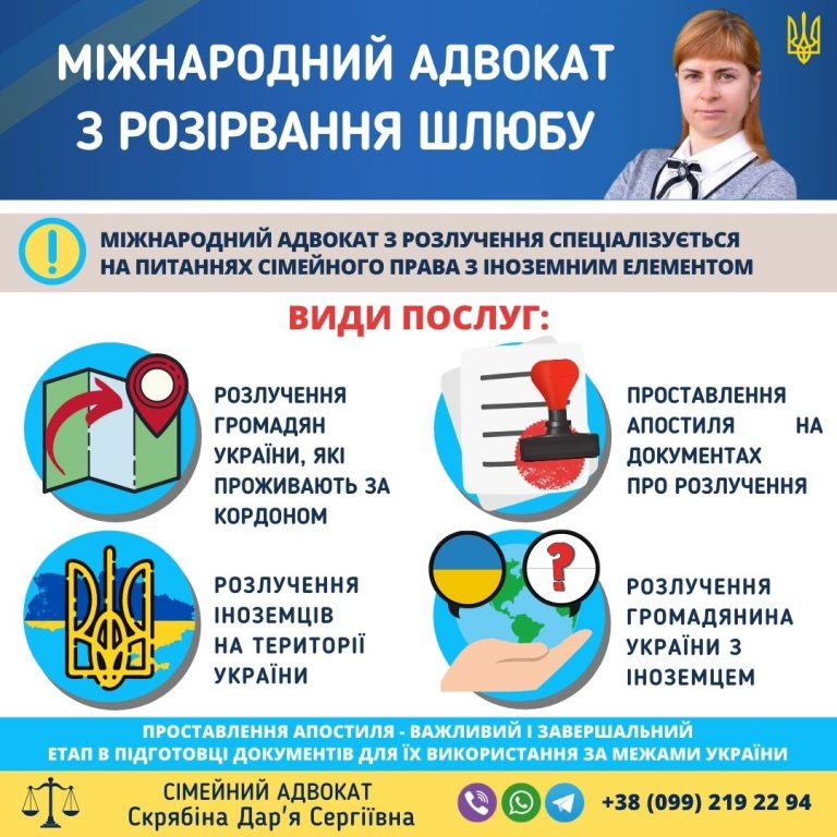 Міжнародний адвокат з розлучень — допомога у міжнародних сімейних справах Міжнародний адвокат з розлучень — юридична допомога у розірванні шлюбу з іноземцем або за кордоном