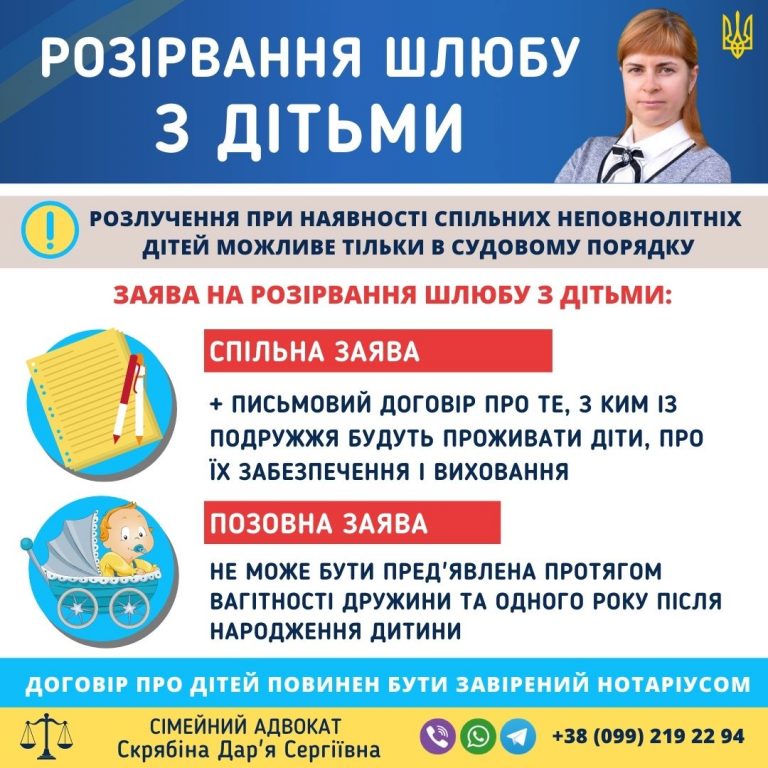 Розлучення з дітьми в Україні — процедура розірвання шлюбу через суд