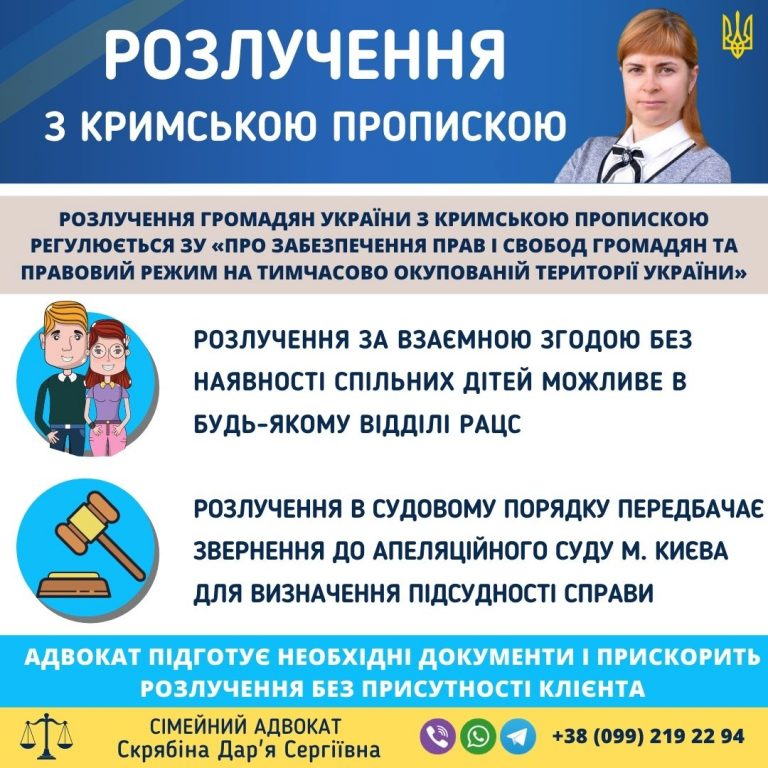 Розлучення з кримською пропискою в Україні — допомога адвоката