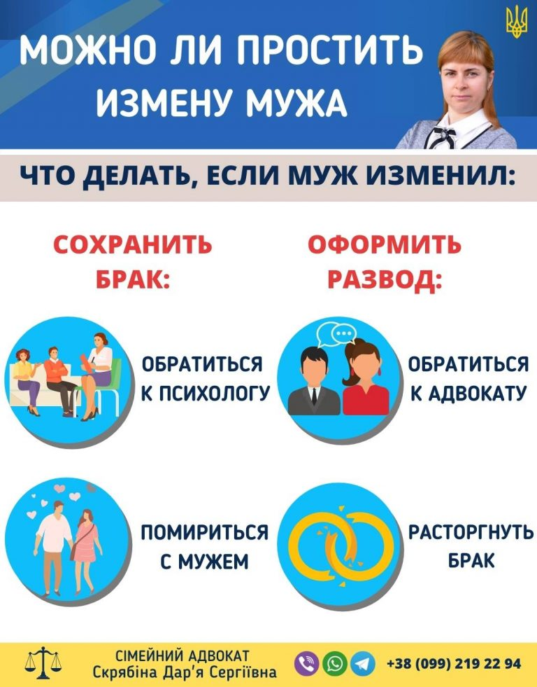 Инфографика о том, можно ли простить измену мужа или оформить развод