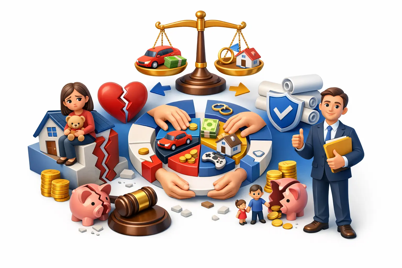 Порядок поділу майна при розлученні через суд та домовленість подружжя