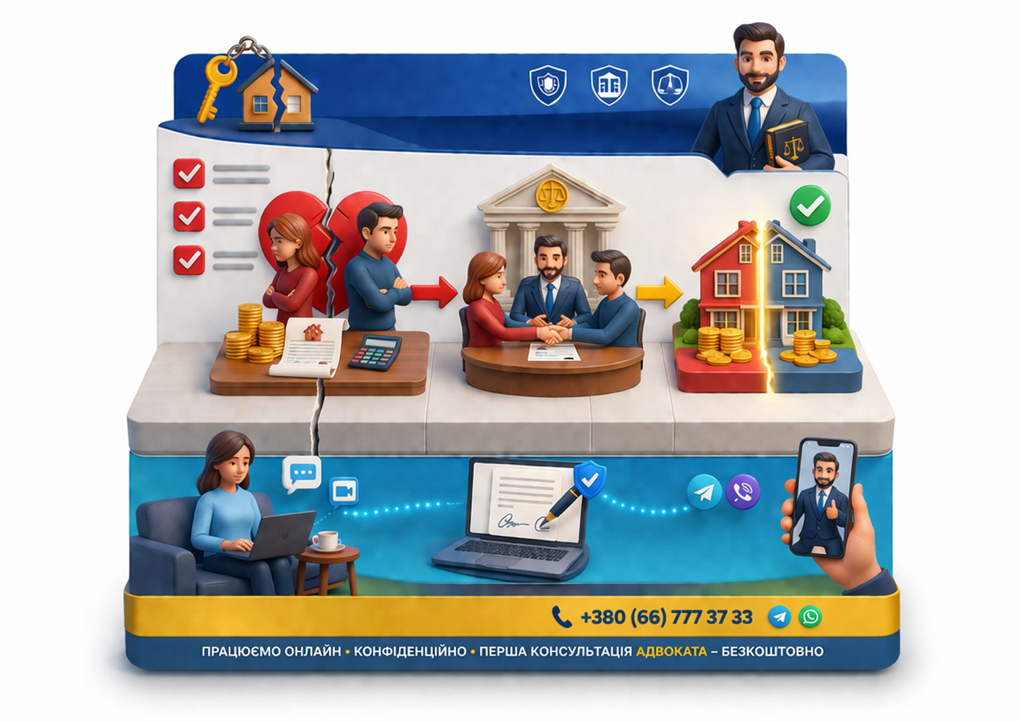 Іпотека при розлученні подружжя поділ квартири кредит боргів через суд