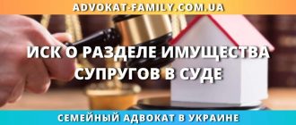 Иск о разделе имущества супругов в суде