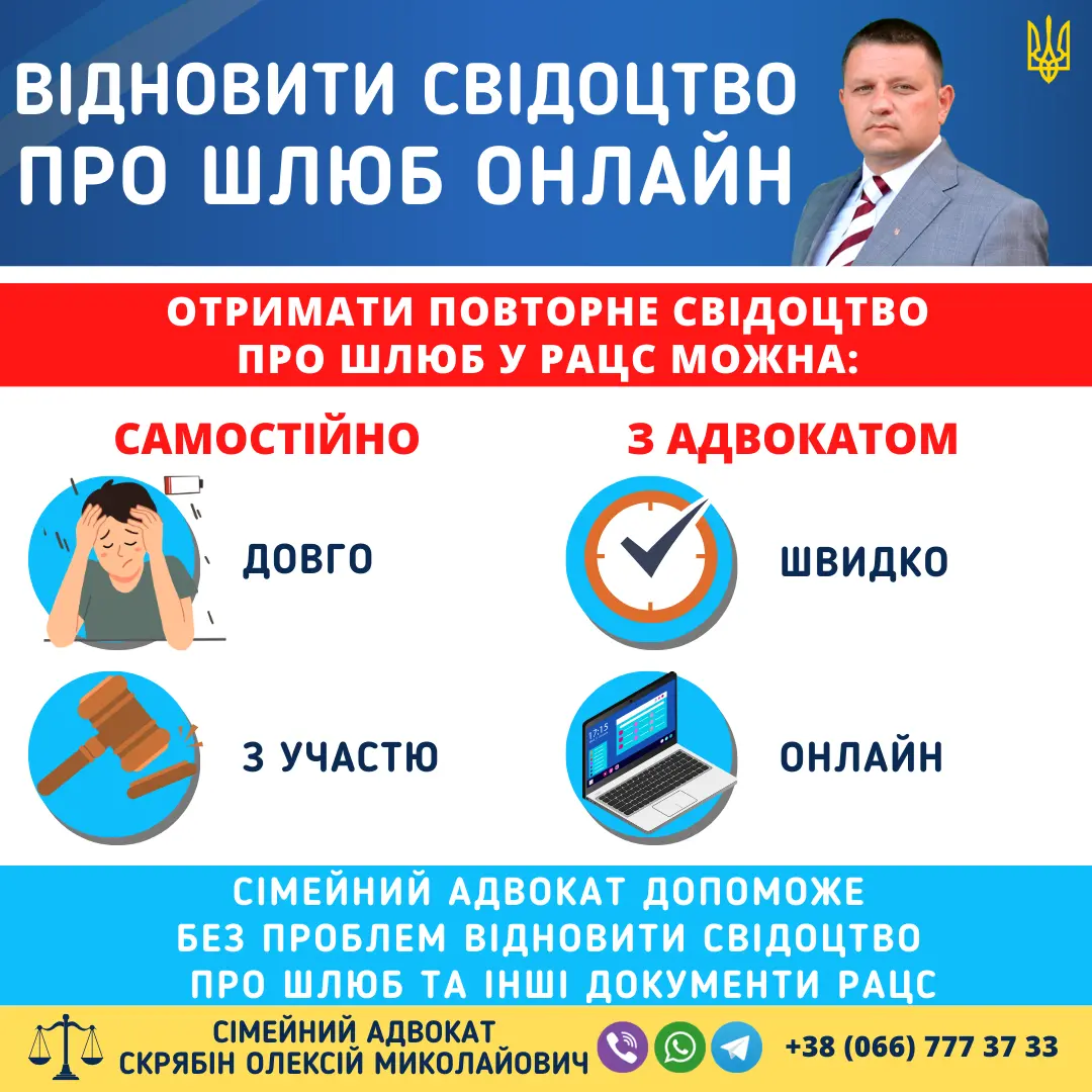 Відновити свідоцтво про шлюб онлайн в Україні – як отримати повторне свідоцтво через ДРАЦС та адвоката