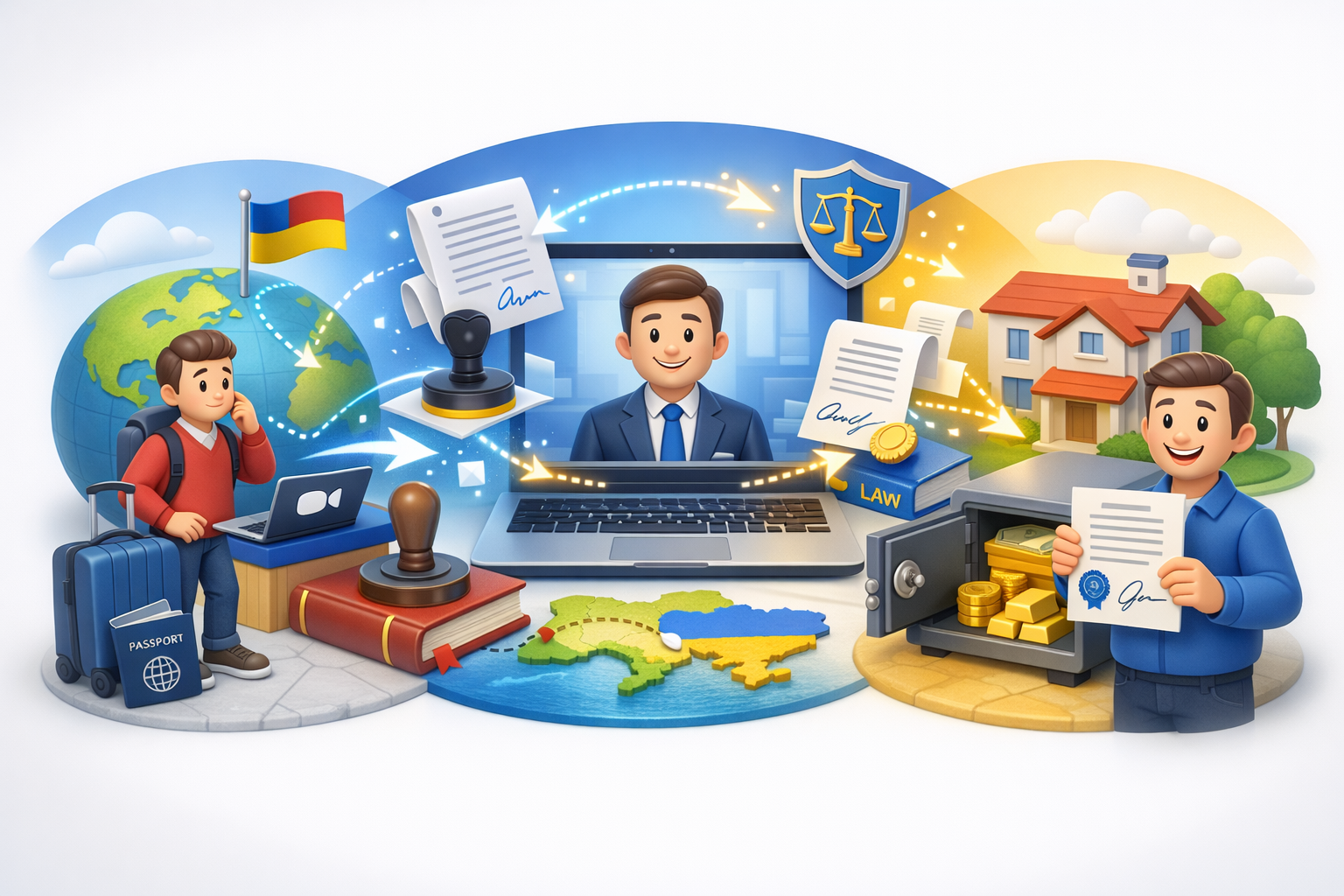 Прийняття спадщини перебуваючи за кордоном оформлення спадщини онлайн в Україні