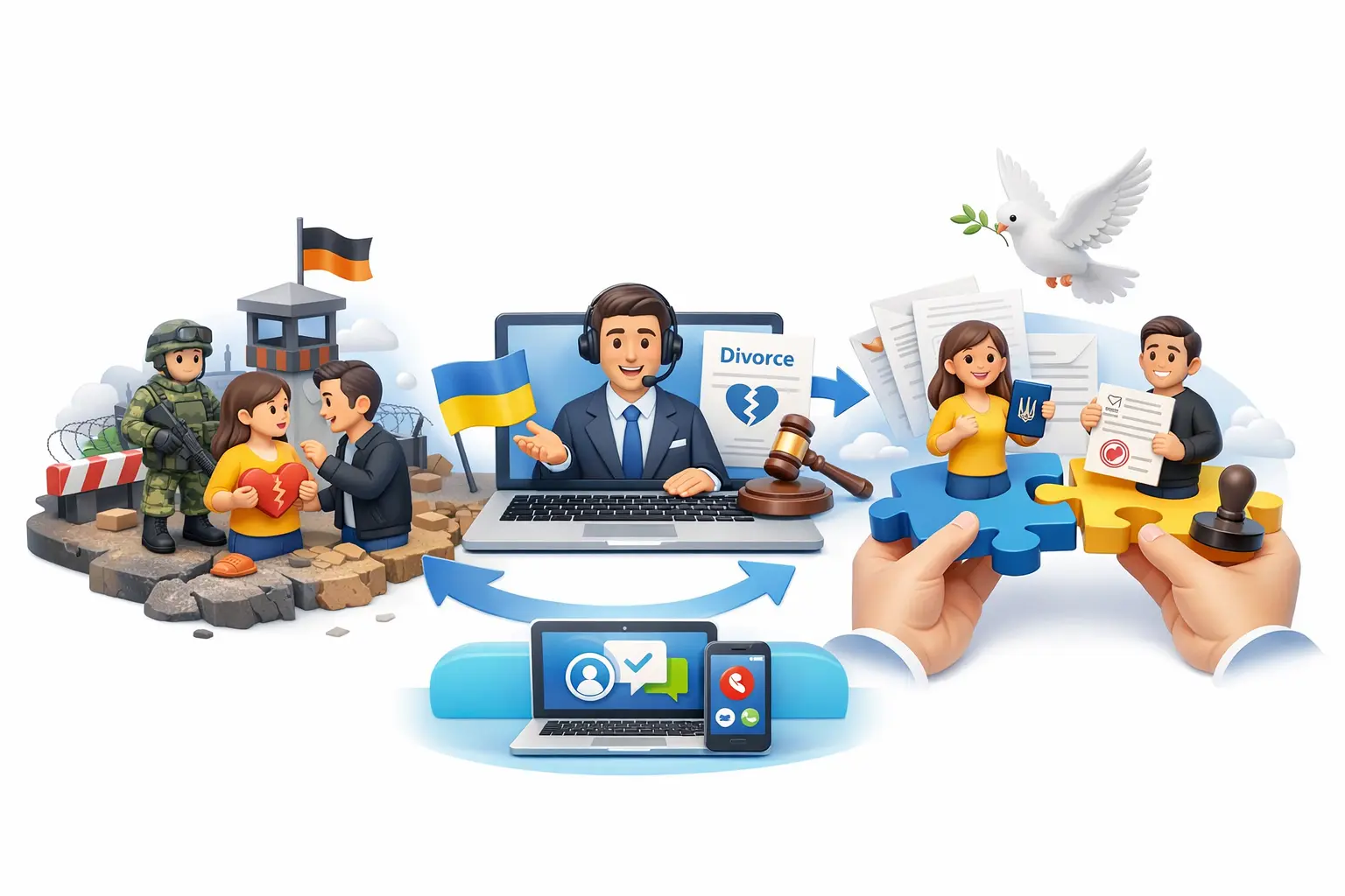 Як розірвати шлюб з окупованої території онлайн Як розірвати шлюб не виїжджаючи з окупованої території онлайн через суд та адвоката