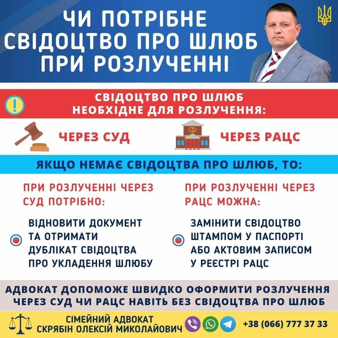 чи потрібне свідоцтво про шлюб при розлученні в україні чи можна без документа