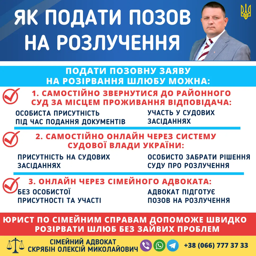 як подати позов на розлучення в Україні через суд або онлайн