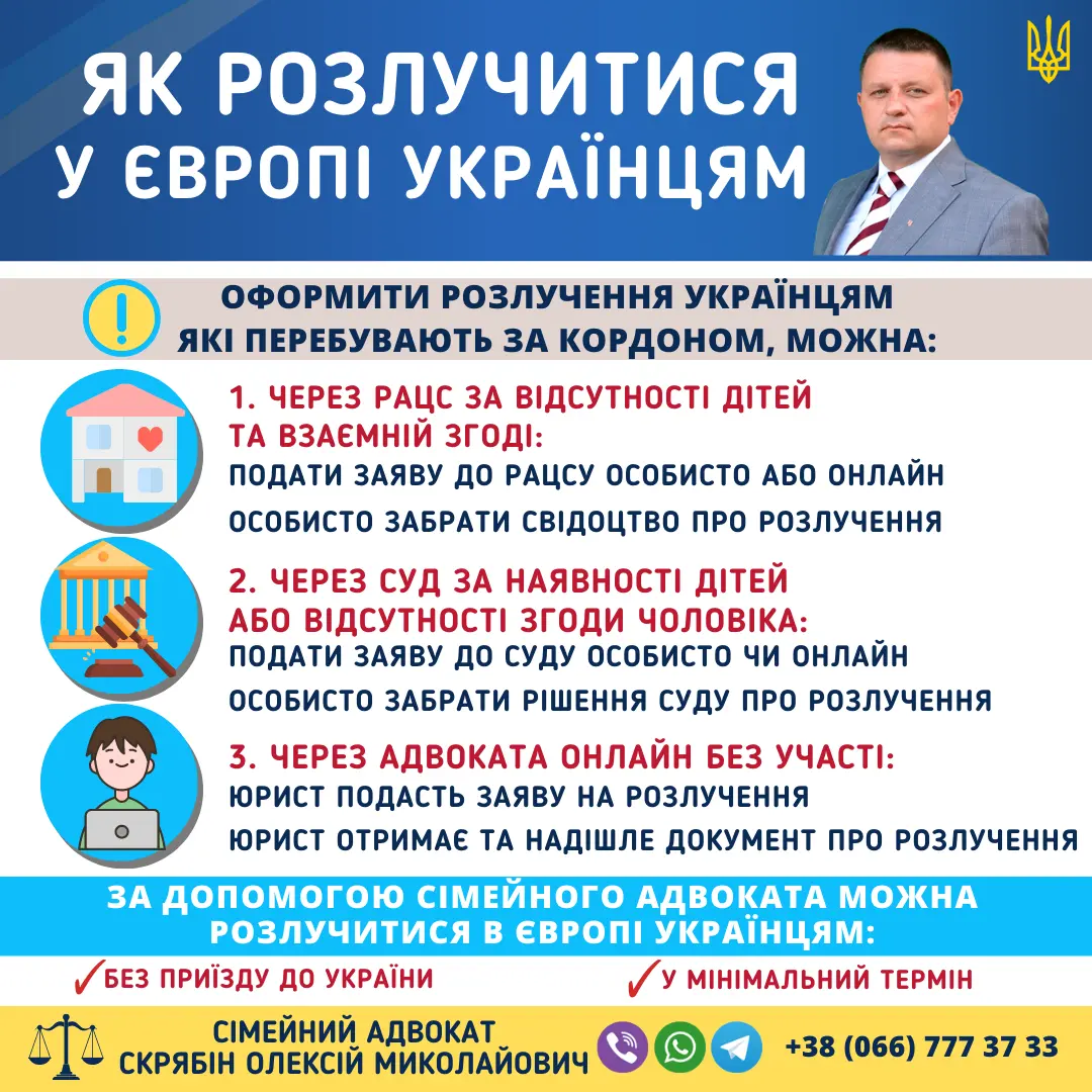 Як розлучитися у європі українцям за кордоном через суд рацс або адвоката